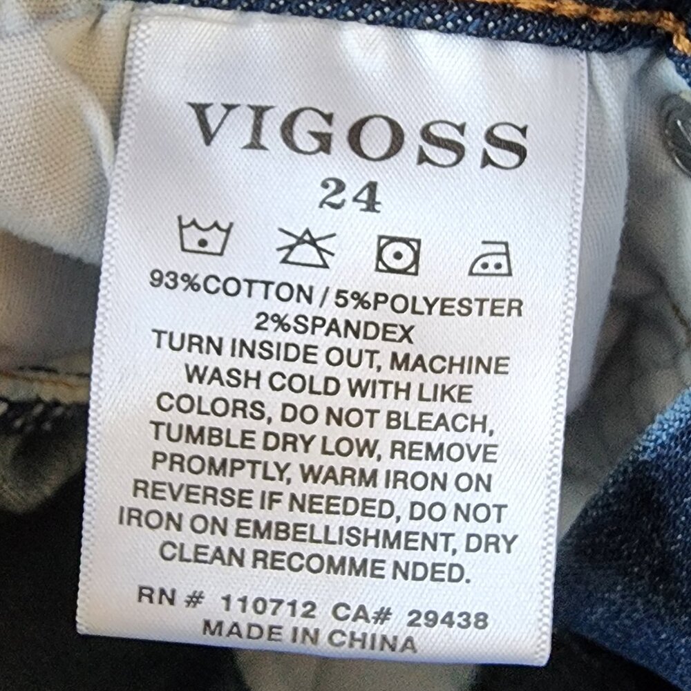 VIGOSS Jagger Boot Cut Faded Wash Jeans Size 24 - Picture 10 of 16